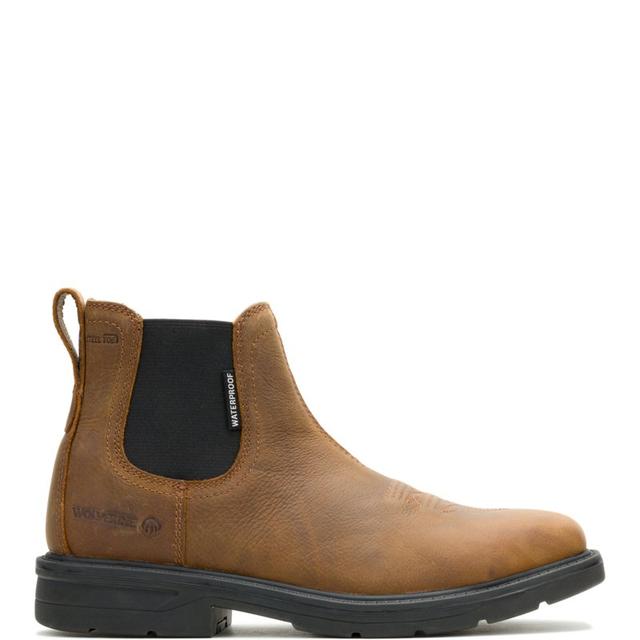Men's Rancher Level Chelsea Slip-On Steel-Toe Work Boot Sudan Brown