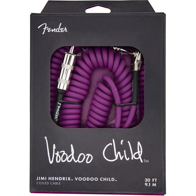 Hendrix Voodoo Child Coil Instrument Cable, Straight/Angle, 30', Purple