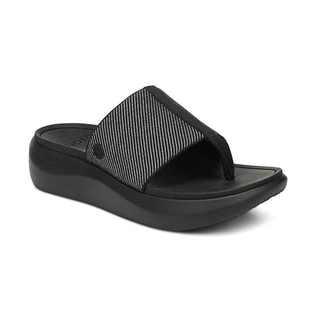 Women's Aqua Platform Toe Post Sandal