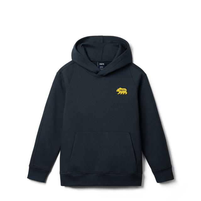 Bear Badge Kids' Fleece Hoodie - Navy - M