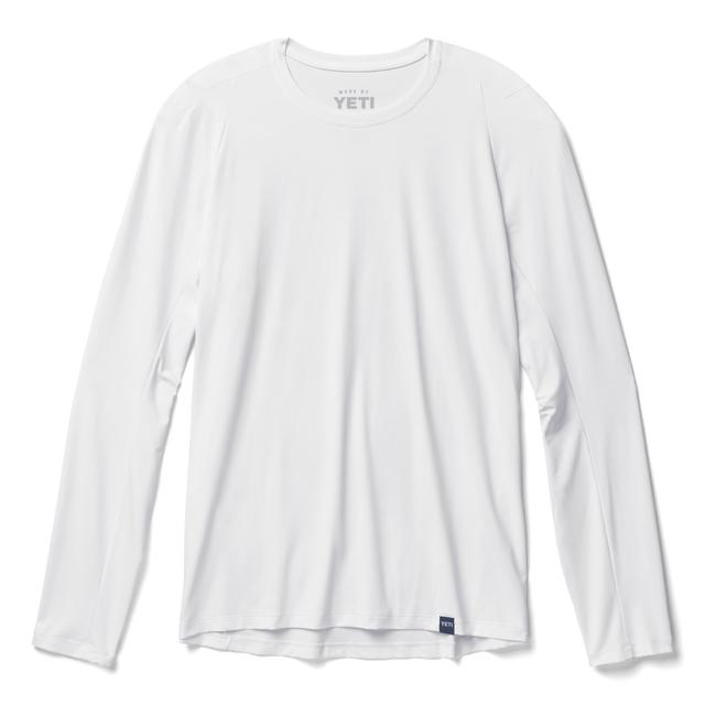 Crew Neck Long Sleeve Sunshirt - White - XXL