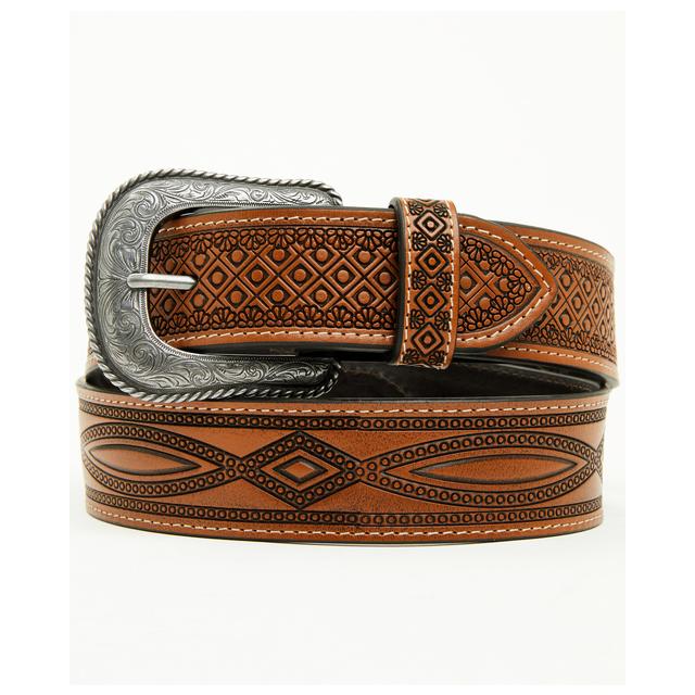 Men's Geo Embossed Western Belt