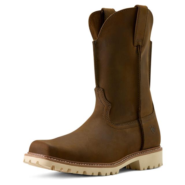 Men's Stoney Creek Square Toe Western Boots in Distressed Dark Wheat Leather