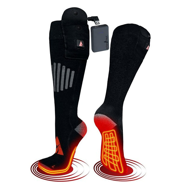 Adult Wool 5V Battery Heated Knee High Winter Socks