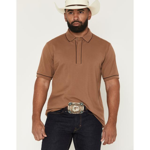Black 1978 Men's Cooper Solid Short Sleeve Stretch Polo