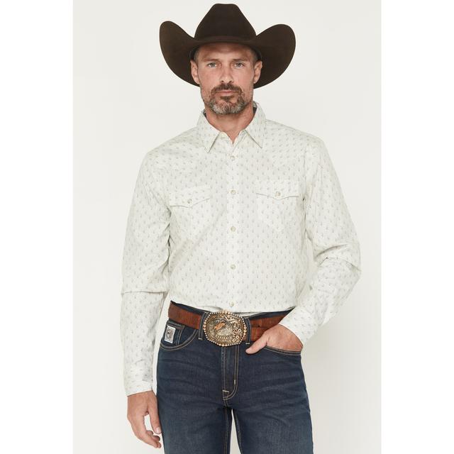 Men's Rocky Range Paisley Print Long Sleeve Snap Western Shirt