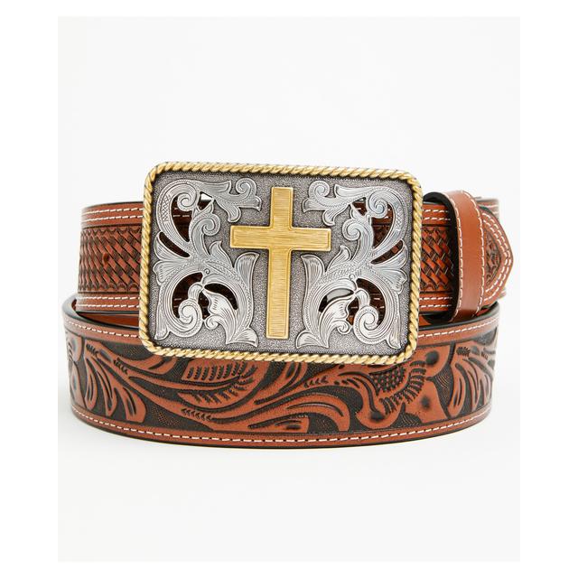 Men's Cross Leather Belt