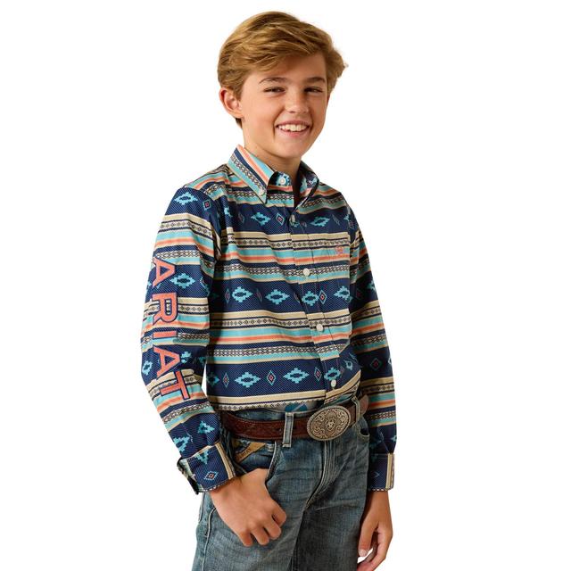 Kid's Team Jet Shirt in Navy/Orange