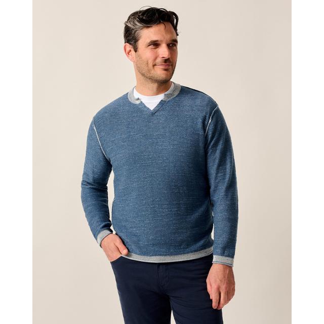Men's Jamesy Split Neck Cotton Sweater