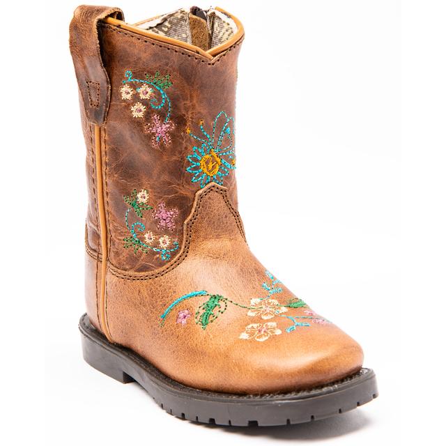 Toddler Girls' Floral Western Boots - Square Toe