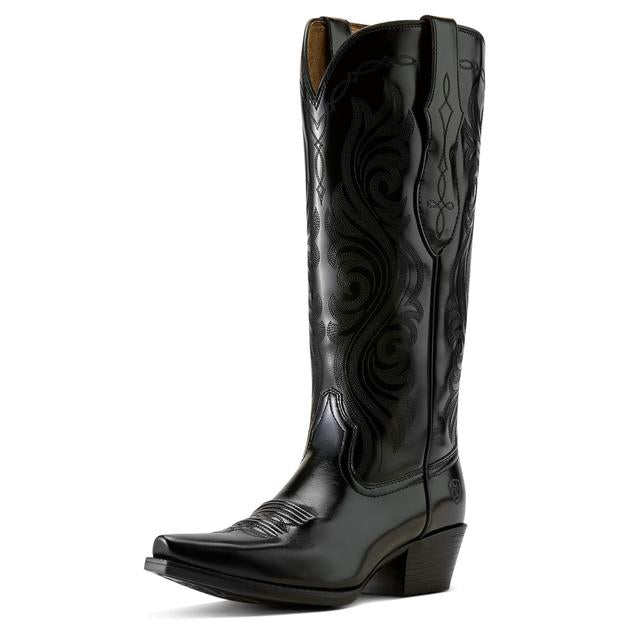 Women's Taytum X Toe Western Boots in Glossy Black