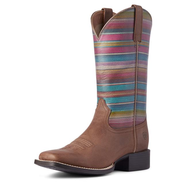 Women's Round Up Wide Square Toe Western Boot