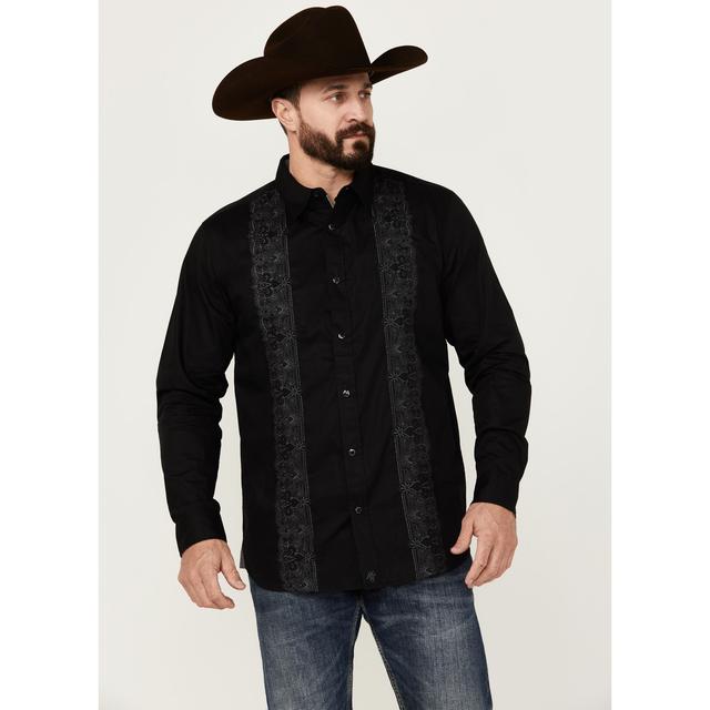 Men's Embroidered Long Sleeve Snap Western Shirt