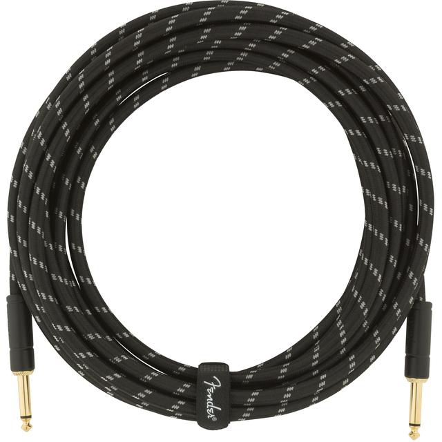 Deluxe Series Instrument Cable, Straight/Straight, 18.6', Black Tweed