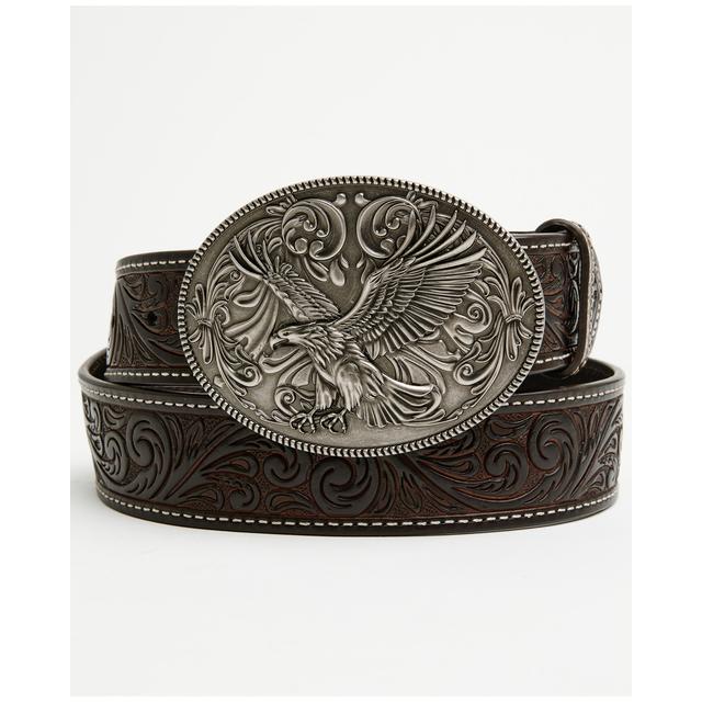 Men's Lander Tooled Leather Buckle Belt