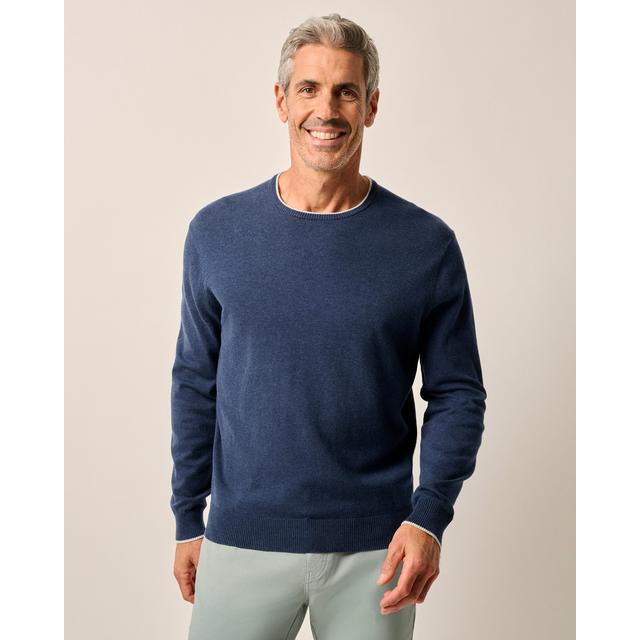 Wren Plaited Cotton Blend Crewneck Sweater