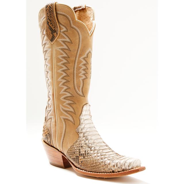 Women's Exotic Python Tall Western Boots - Snip Toe