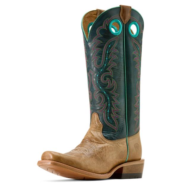 Women's Futurity Boon Cutter Toe Cowgirl Boots in Caramelized Pursuit Of Teal