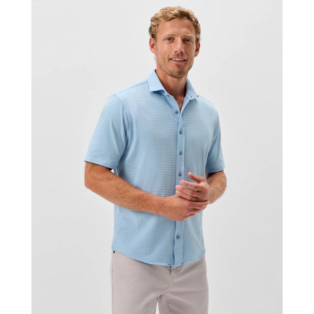 Men's Short Sleeve Hangin' Out Knit Button Down Shirt - Surfsucker