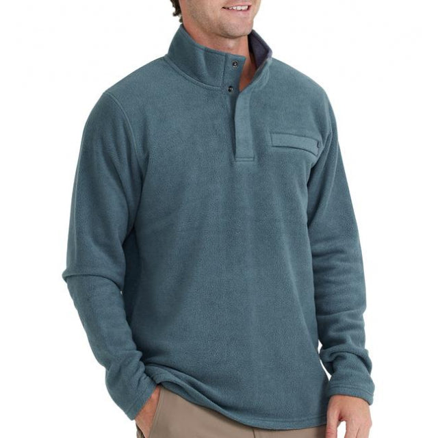 Men's Bamboo Polar Fleece Snap Pullover