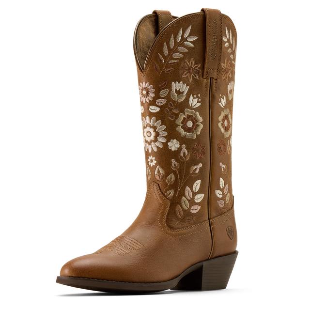 Women's Heritage Meadow R Toe Cowgirl Boots in Toasty Tan