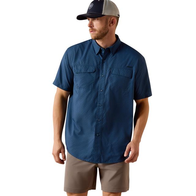Men's Printed VentTEK Outbound Classic Fit Shirt in Dark Denim Navy