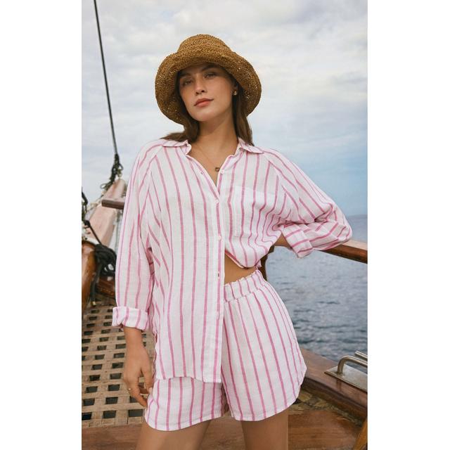 Women's Perfect Linen Striped Top