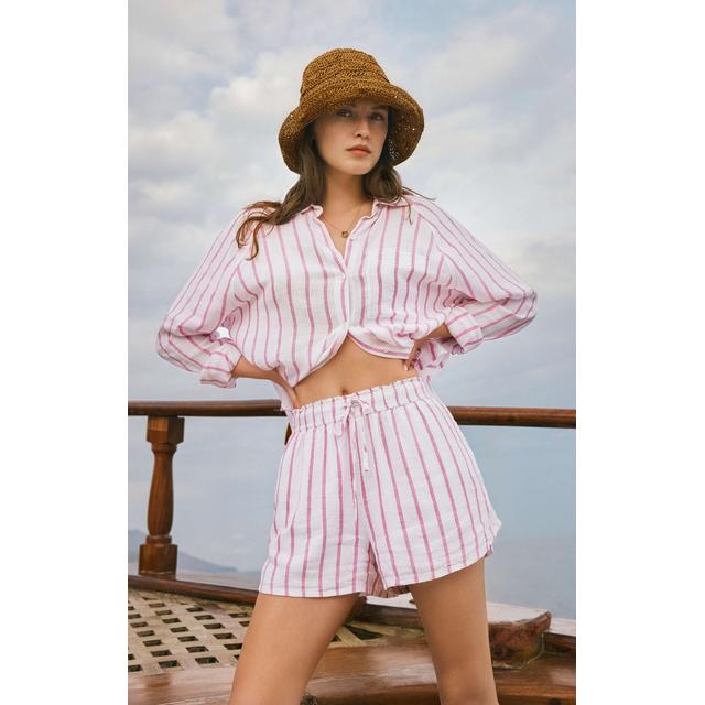 Women's Perfect Linen Striped Short
