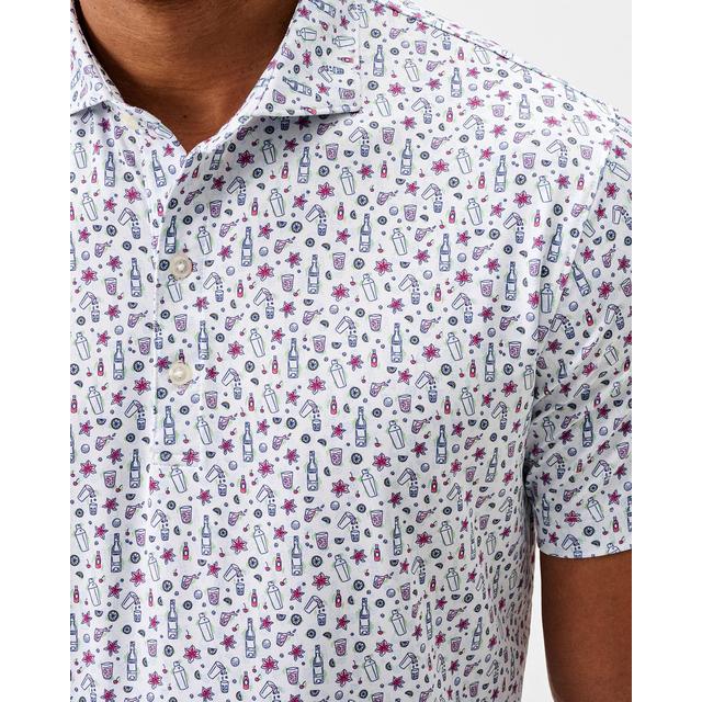 Men's Performance Jersey Polo - Petal Punch