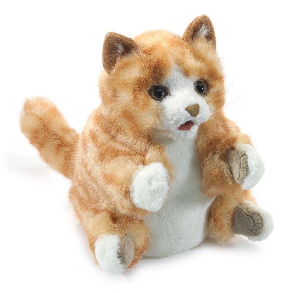 Orange tabby kitten puppet