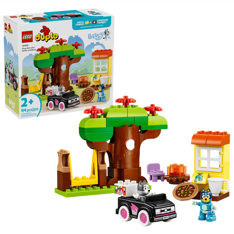 LEGO Pizza Girls with Muffin and Bluey