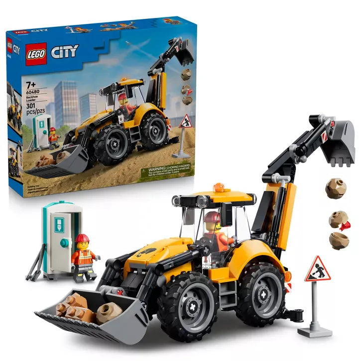 Yellow Backhoe Loader City Great Vehicles | Lego