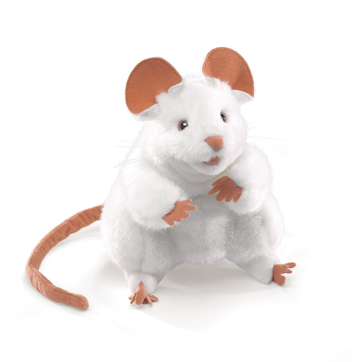 Folkmanis White Mouse 6 Inch Plush Puppet