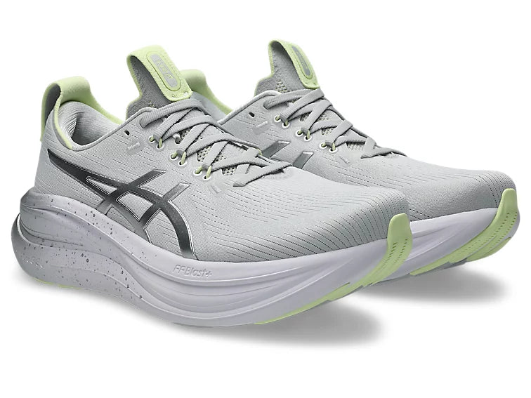 Asics Women's Gel Nimbus 28 Platinum Platinum Glow Green - Green / 6 / B