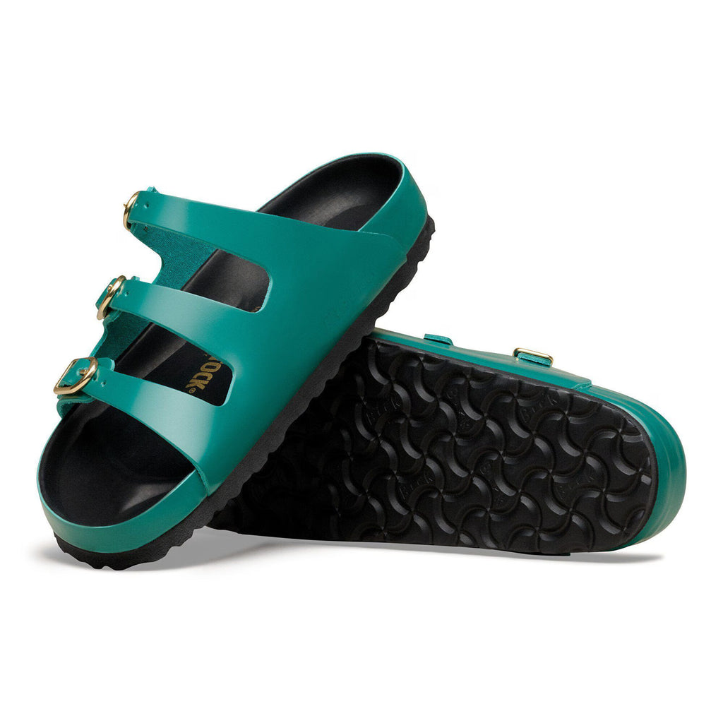 Birkenstock Women's Florida Fresh High Shine Dark Teal Black 1031886 - Dark Teal Black / 37 / R