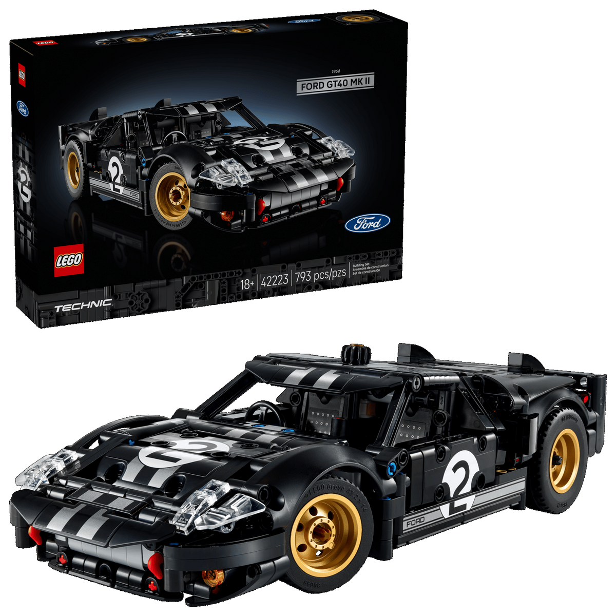 LEGO® Technic 1966 Ford GT40 MK II Building Set 42223