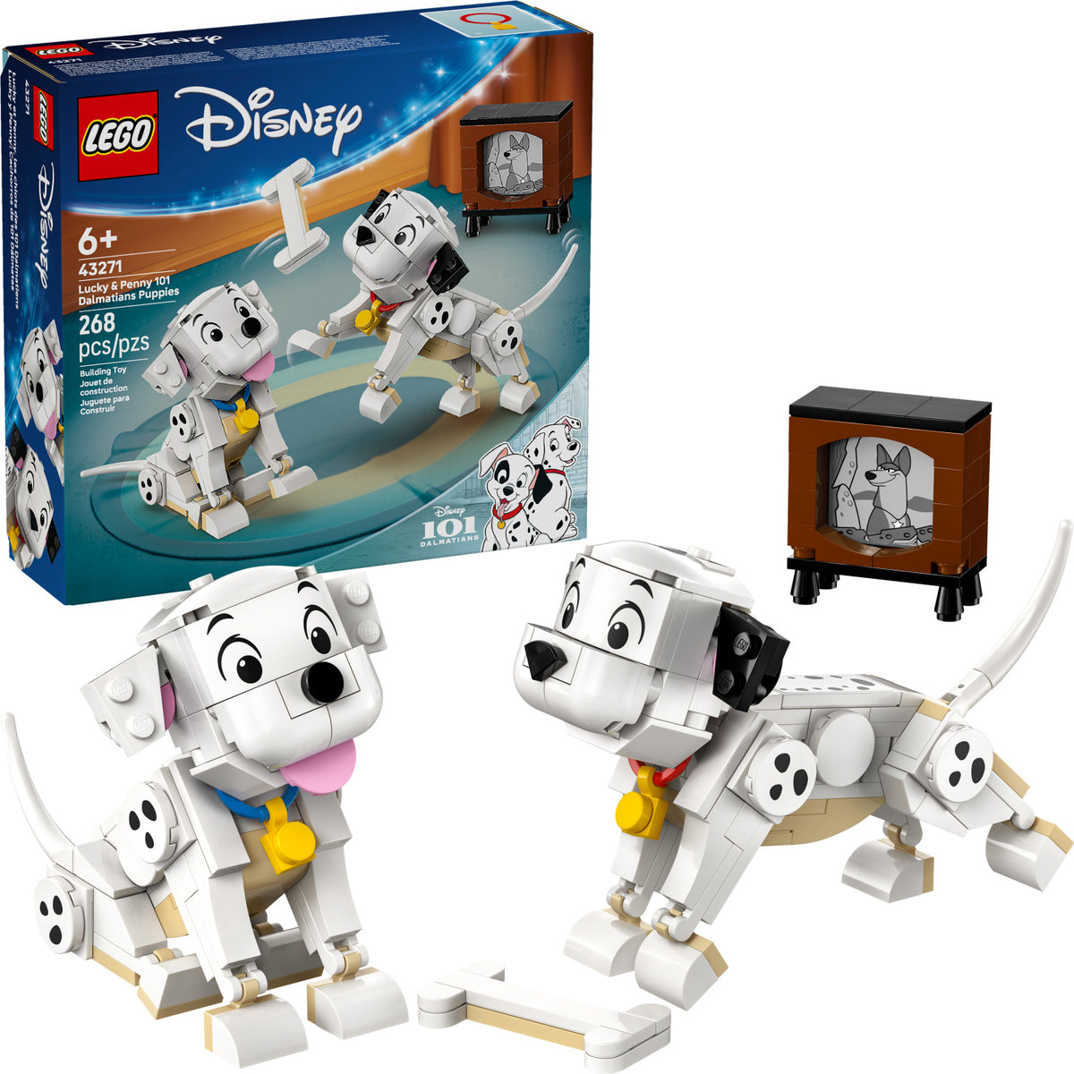 LEGO® Disney 101 Dalmatians Lucky And Penny 101 Dalmatians Puppies Building Set 43271