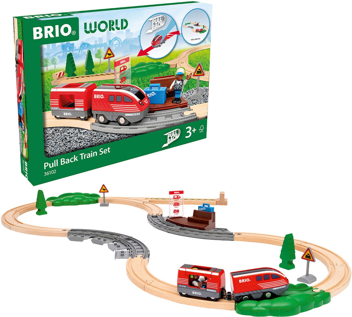 BRIO PULL BACK TRAIN SET