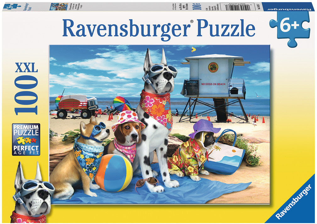 Ravensburger No Dogs On The Beach 100 Pc Puzzle
