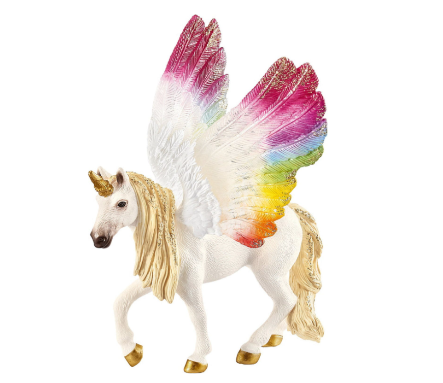 Winged Rainbow Unicorn Figurine