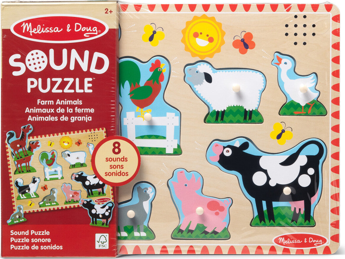 Farm Animals Sound Puzzle Board