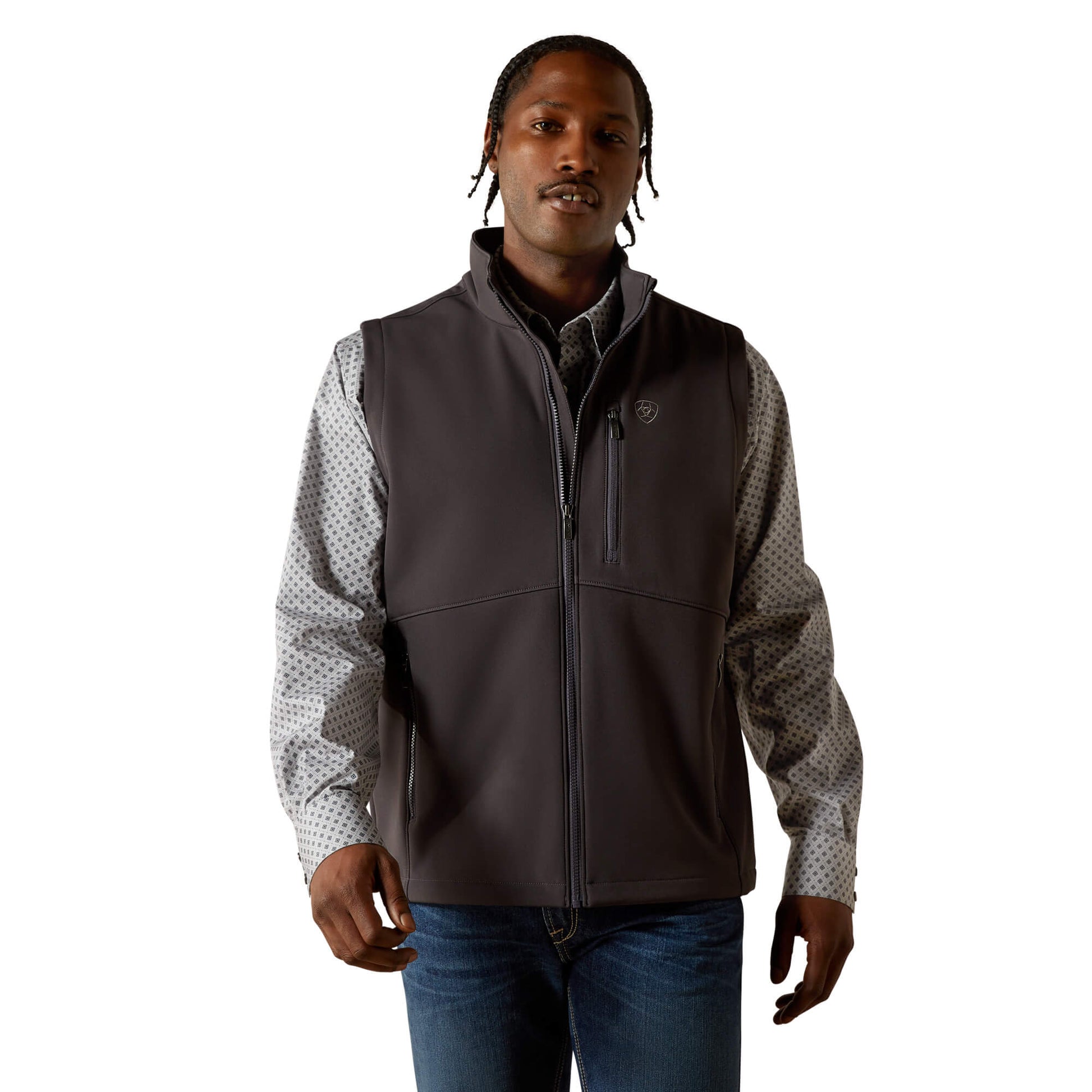 Men's Logo Softshell Vest in Phantom