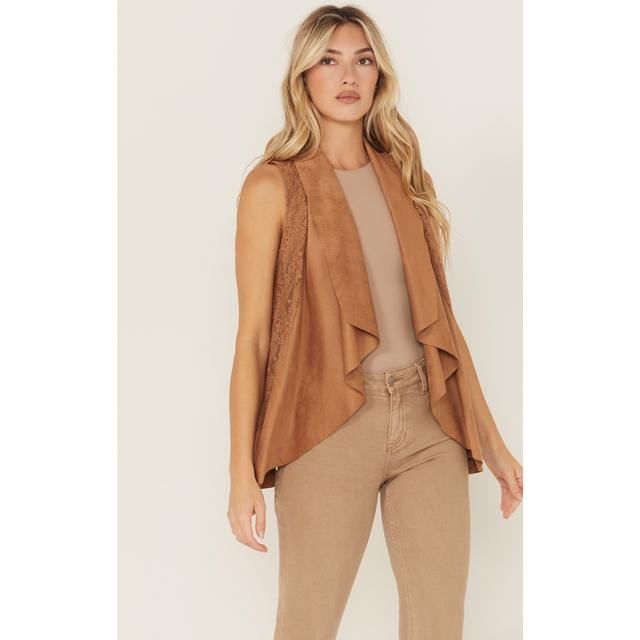 Women's Cascade Lace Faux Suede Vest