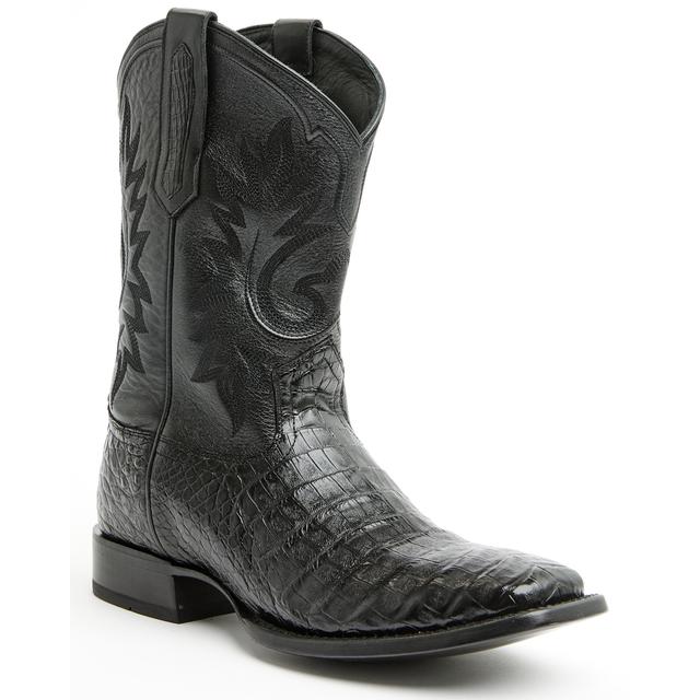 Black 1978 Men's The Hayward Exotic Caiman Belly Western Boots - Broad Square Toe